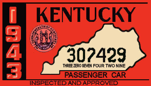 (image for) 1943 Kentucky Inspection sticker